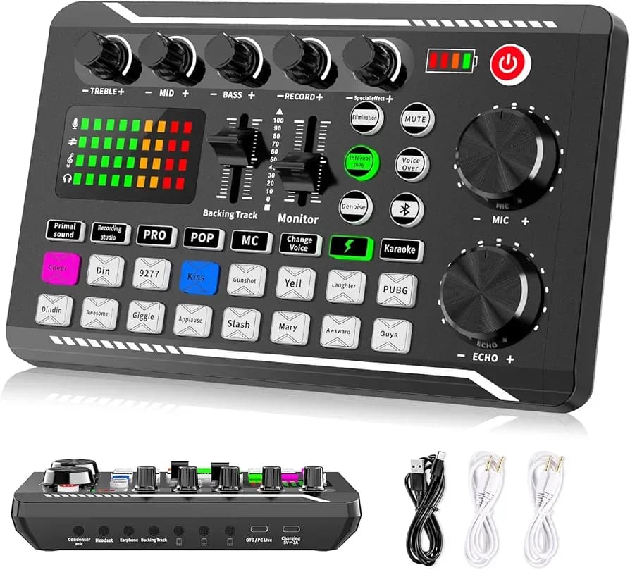 Facmogu F998 Live Sound Card Audio Mixer