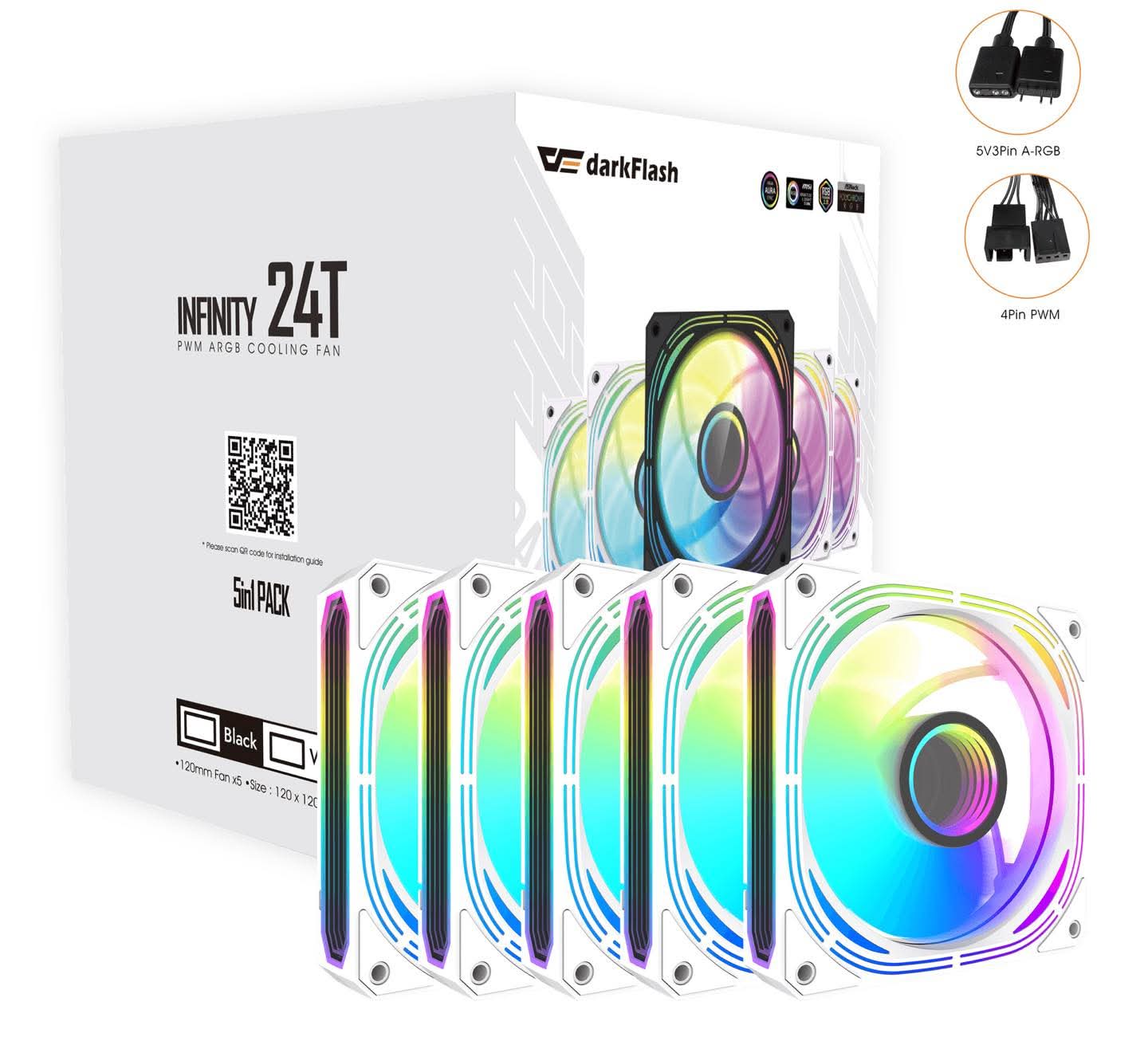Darkflash Infinity 24T ARGB Black - صورة 2