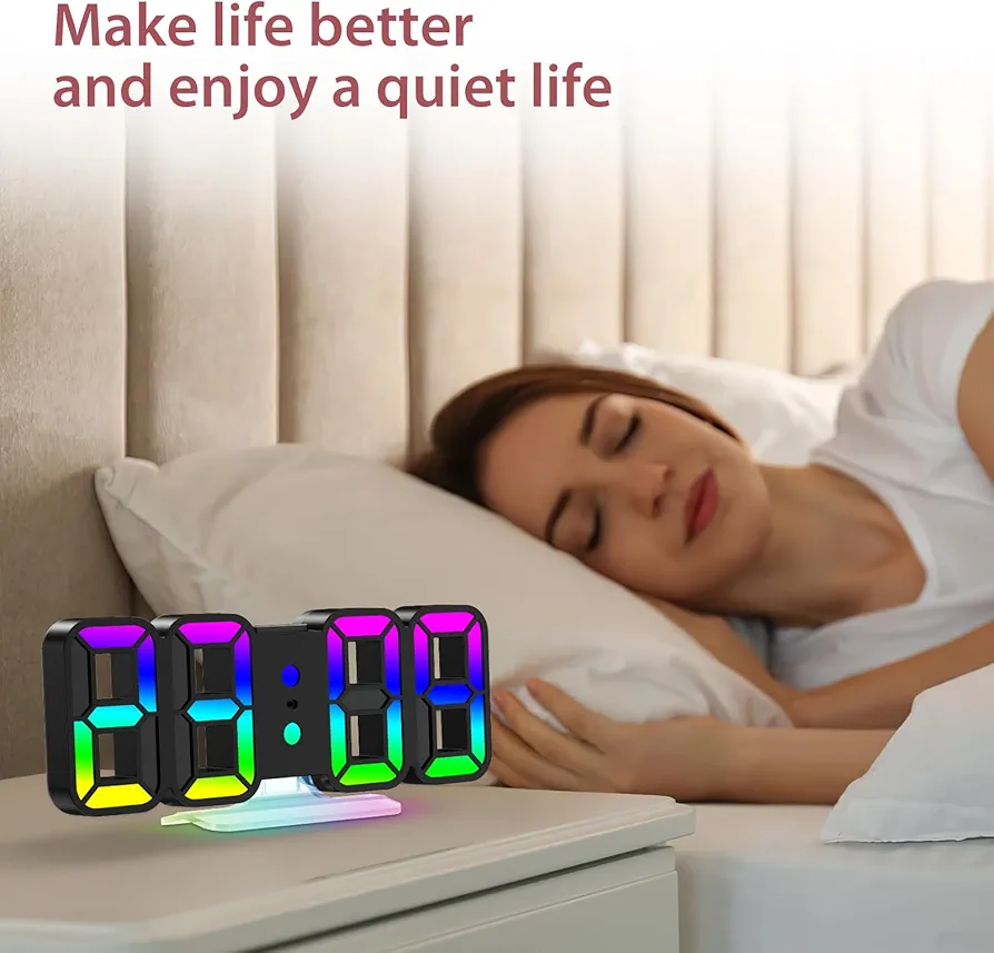 LOFICOPER 3D LED Digital Clock - صورة 4