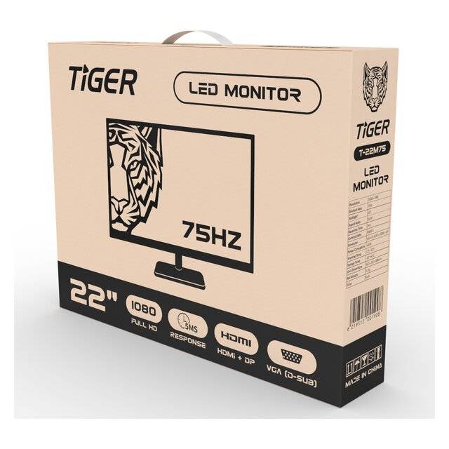 Tiger LED 22 Inch, FULL HD 75HZ - صورة 3